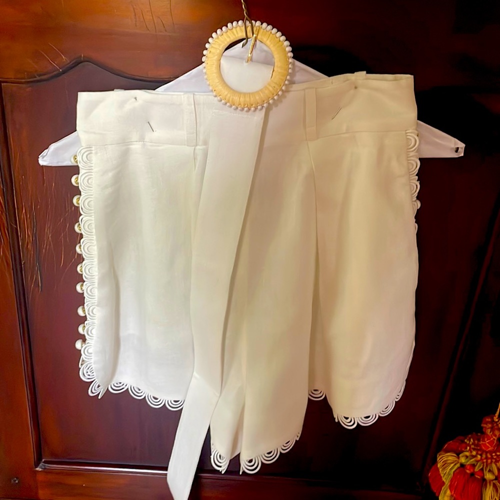 Zimmermann
June Belted Linen Shorts and belt